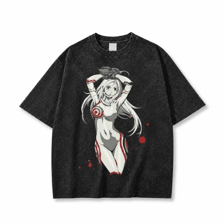 Koszulka T-shirt Anime Deadman Wonderland czarna sprana