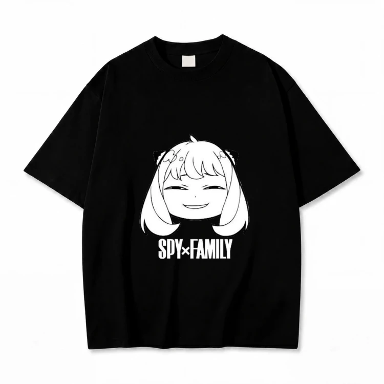 Koszulka T-shirt anime Spy x Family Anya - czarna