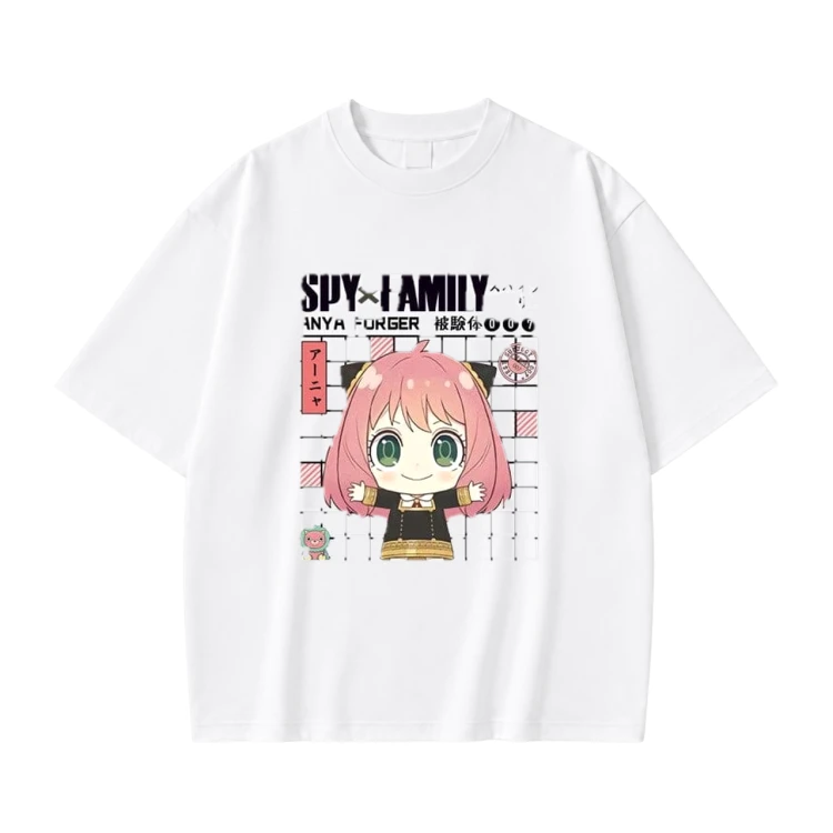 Koszulka T-shirt anime Spy x Family Anya Forger - biała
