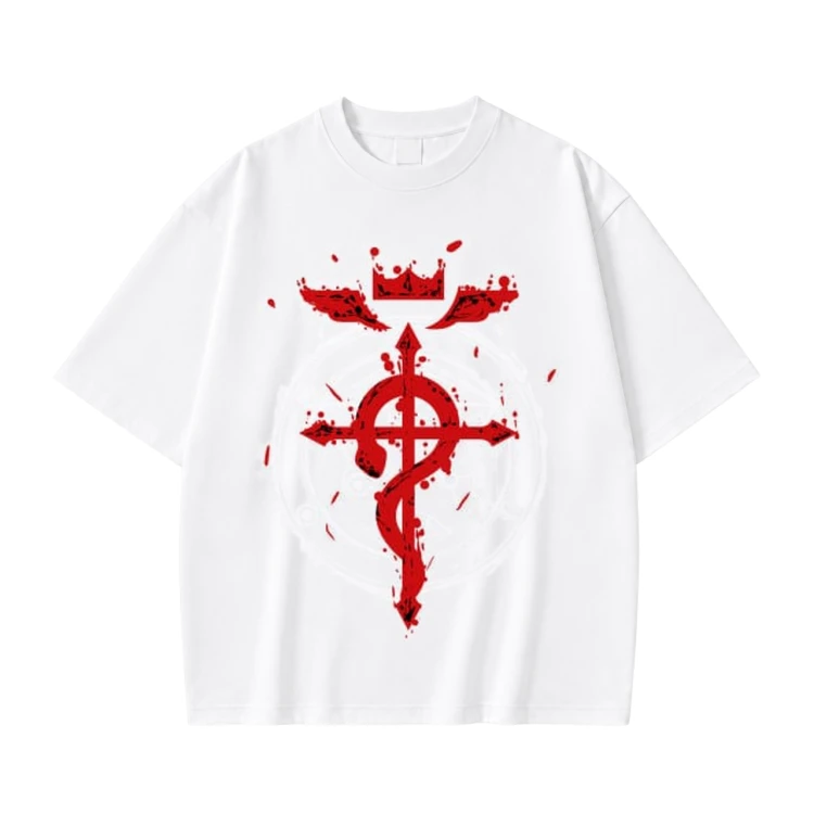 Fullmetal Alchemist koszulka z nadrukiem - biala