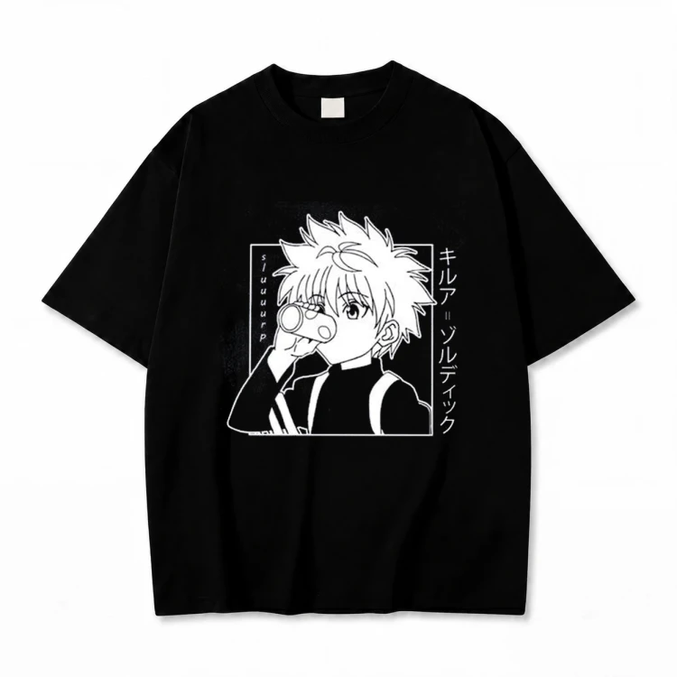 Koszulka T-shirt anime Hunter x Hunter Killua - czarna