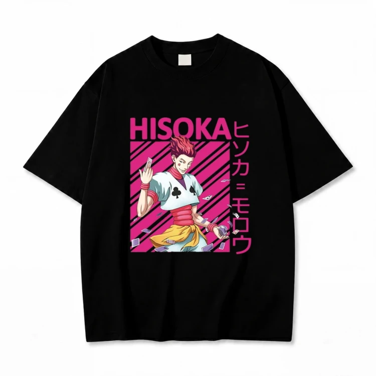 Koszulka T-shirt anime Hunter x Hunter Hisoka - czarna