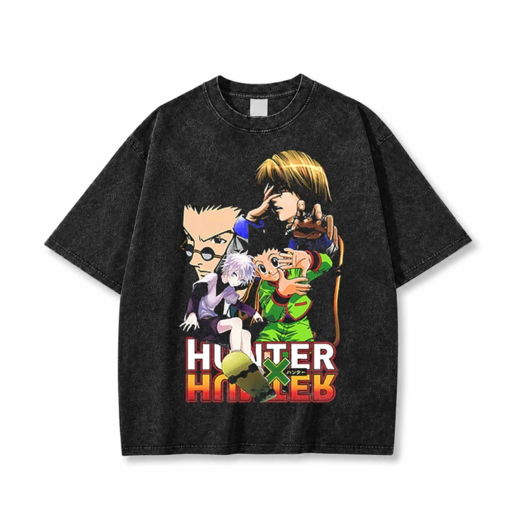 Koszulka T-shirt anime Hunter x Hunter - czarna prana