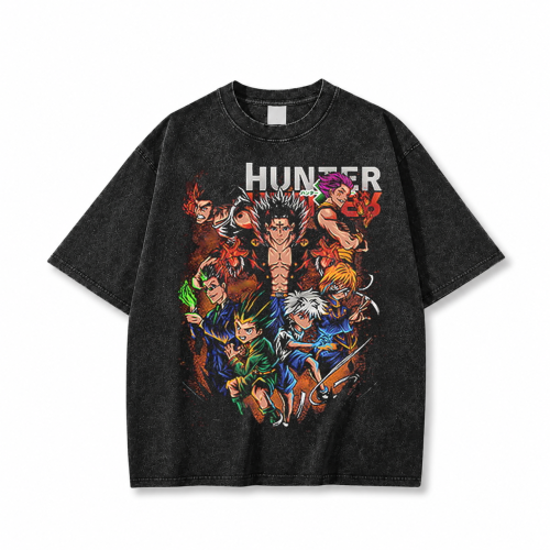 Koszulka T-shirt anime Hunter x Hunter - czarna prana