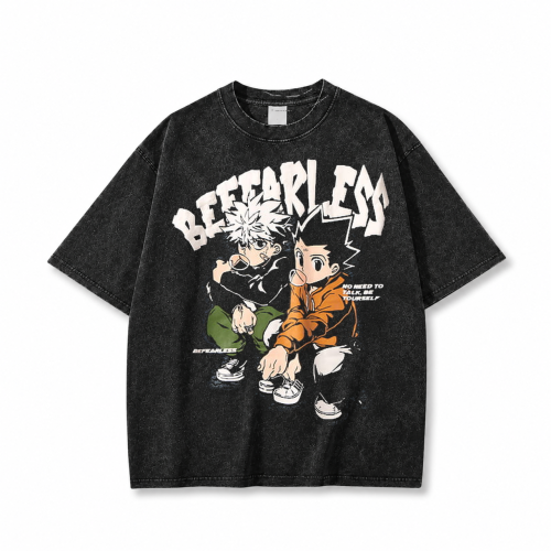 Koszulka T-shirt anime Hunter x Hunter - czarna prana