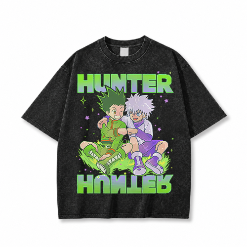 Koszulka T-shirt anime Hunter x Hunter - czarna prana