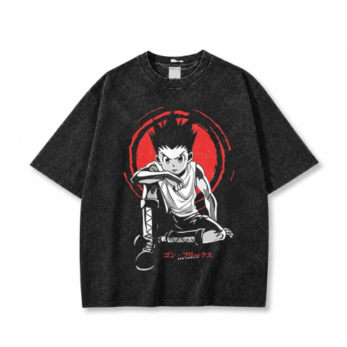 Koszulka T-shirt anime Hunter x Hunter - czarna prana