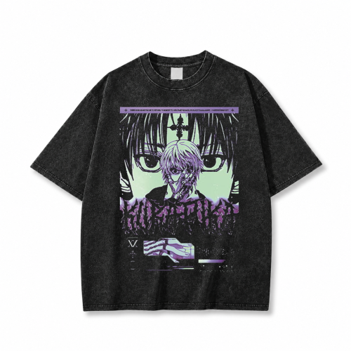 Koszulka T-shirt anime Hunter x Hunter - czarna prana