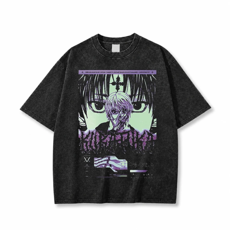 Koszulka T-shirt anime Hunter x Hunter - czarna prana