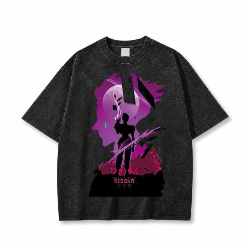 Koszulka T-shirt anime Hunter x Hunter Hisoka - czarna prana