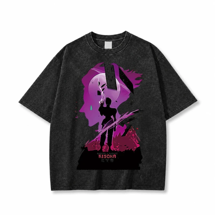 Koszulka T-shirt anime Hunter x Hunter Hisoka - czarna prana
