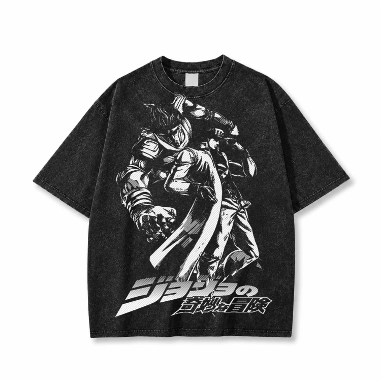 Koszulka T-shirt anime JoJo's Bizarre Adventure - czarna prana
