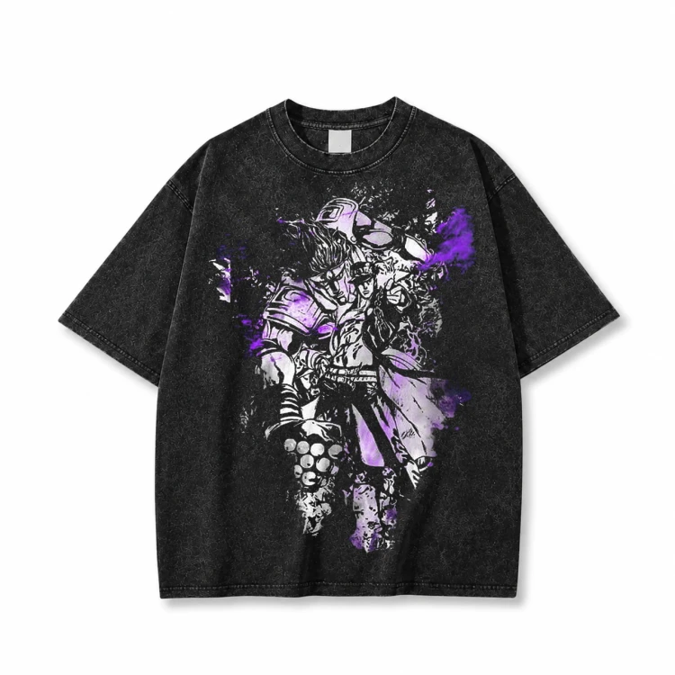 Koszulka T-shirt anime JoJo's Bizarre Adventure - czarna prana