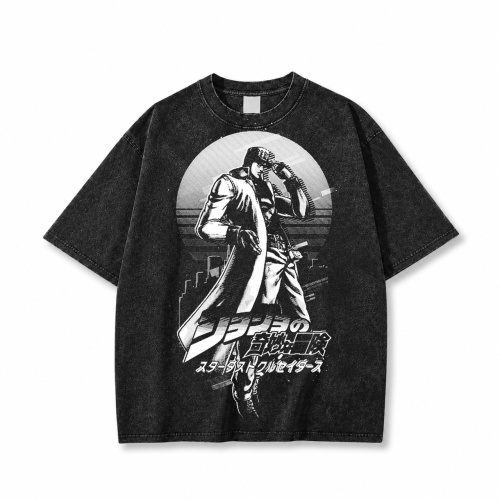 Koszulka T-shirt anime JoJo's Bizarre Adventure - czarna prana