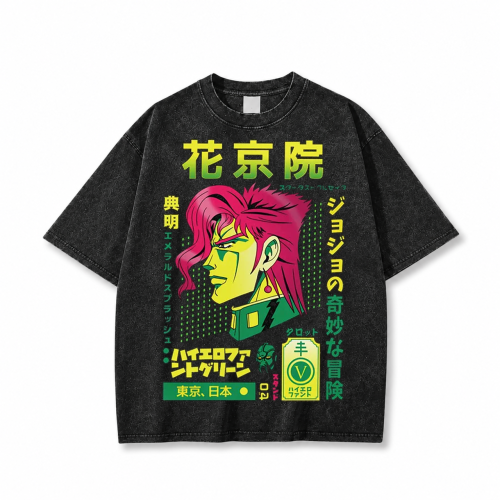 Koszulka T-shirt anime JoJo's Bizarre Adventure - czarna prana