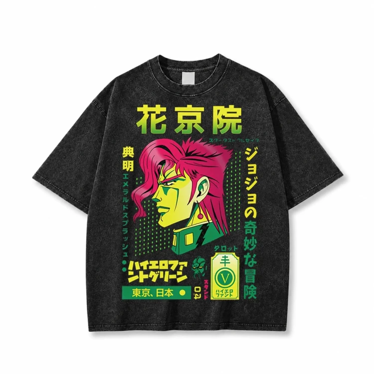 Koszulka T-shirt anime JoJo's Bizarre Adventure - czarna prana