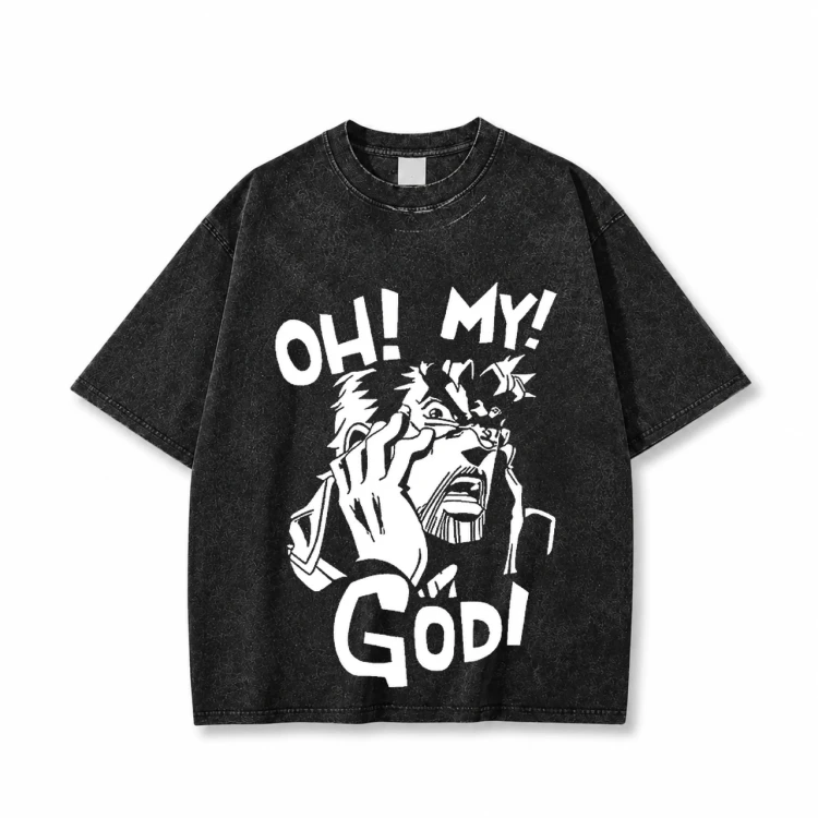 Koszulka T-shirt anime JoJo's Bizarre Adventure - czarna prana