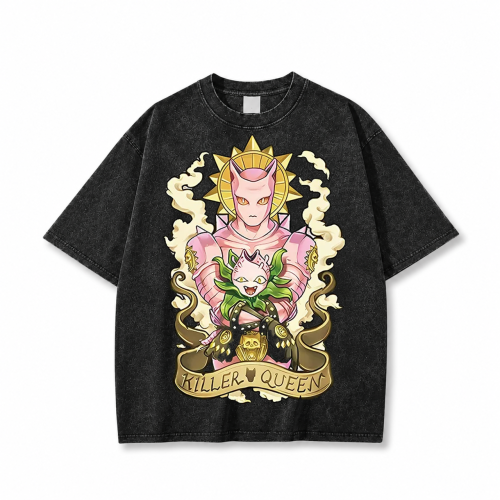 Koszulka T-shirt anime JoJo's Bizarre Adventure - czarna prana