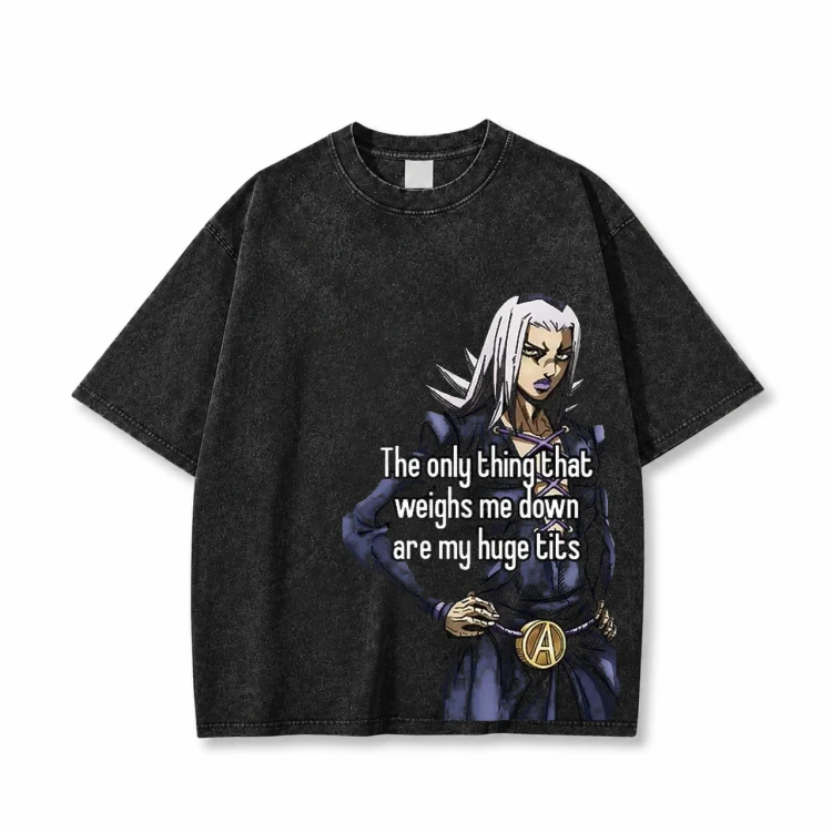 Koszulka T-shirt anime JoJo's Bizarre Adventure - czarna prana