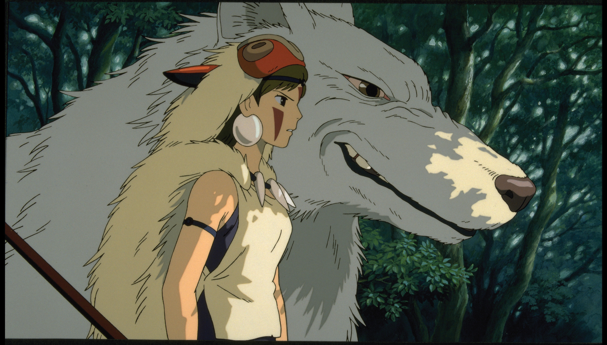 Kadr z filmu animovaného Księżniczka Mononoke